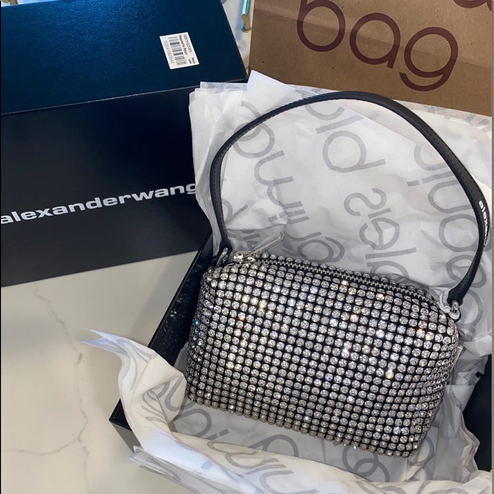 Alexander Wang
Medium Heiress Rhinestone Mesh Pouch w/receipt.